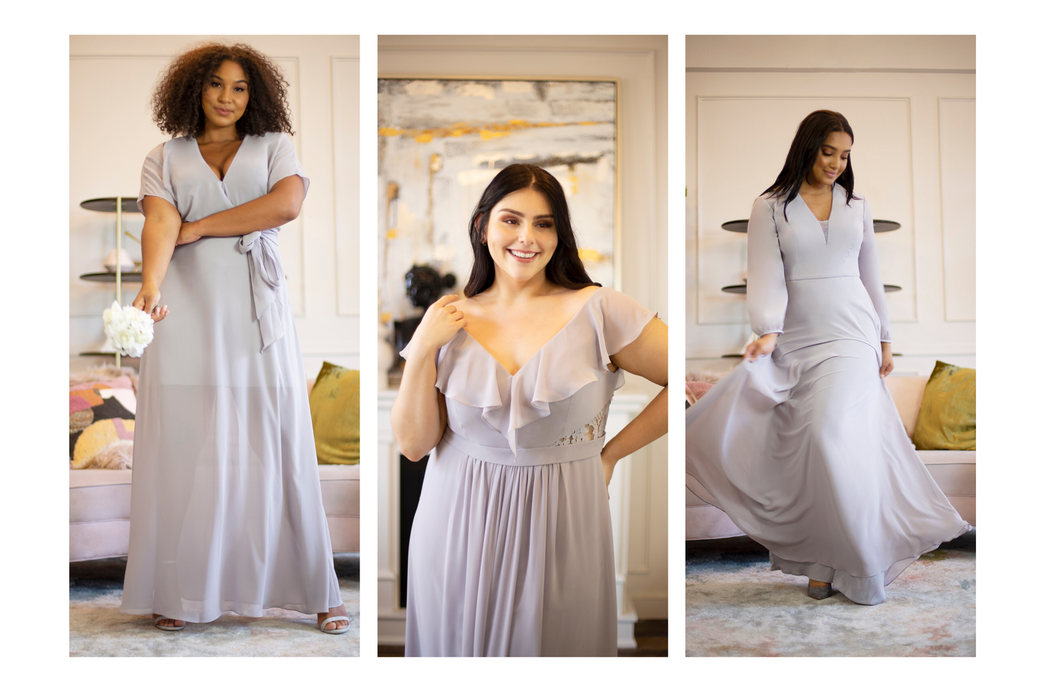 Matching Wedding Gowns and Bridesmaid Dresses