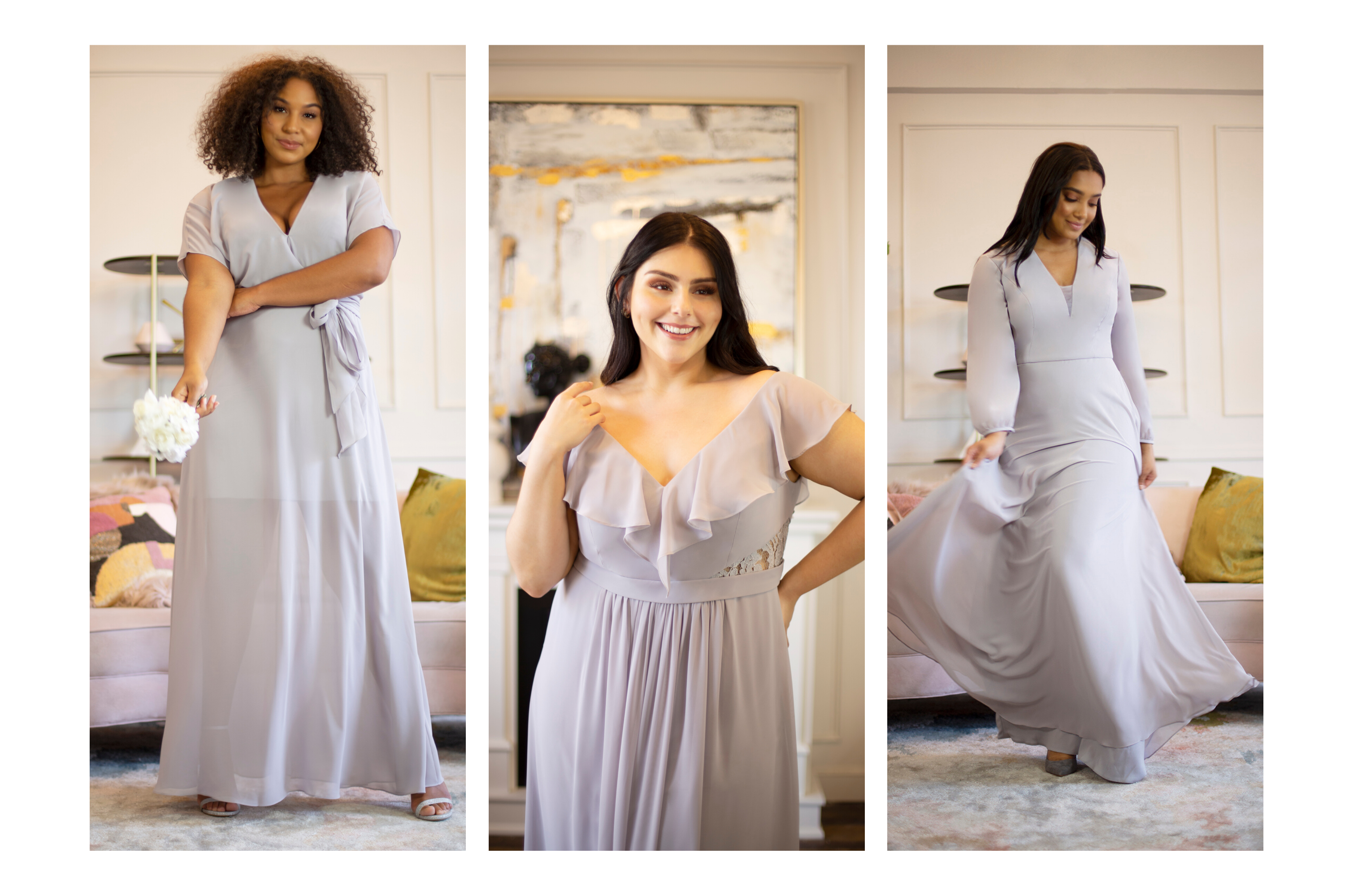 Matching Wedding Gowns and Bridesmaid Dresses