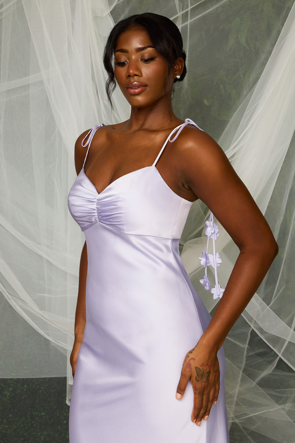 Muted Satin Lavender Ice