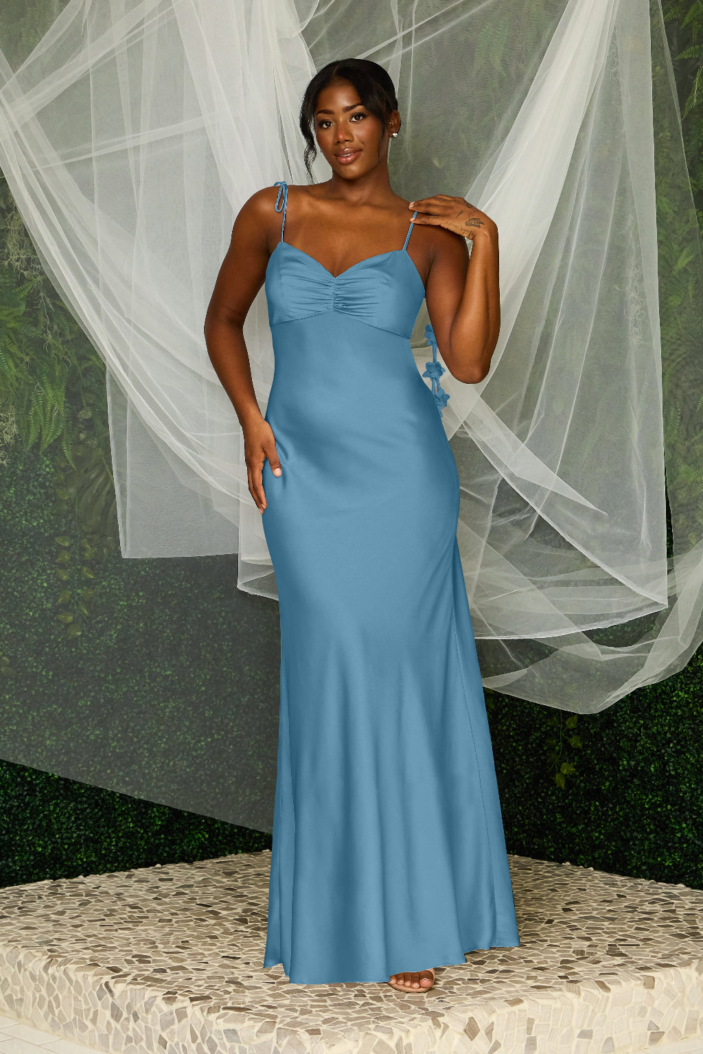 Muted Satin Steel Blue