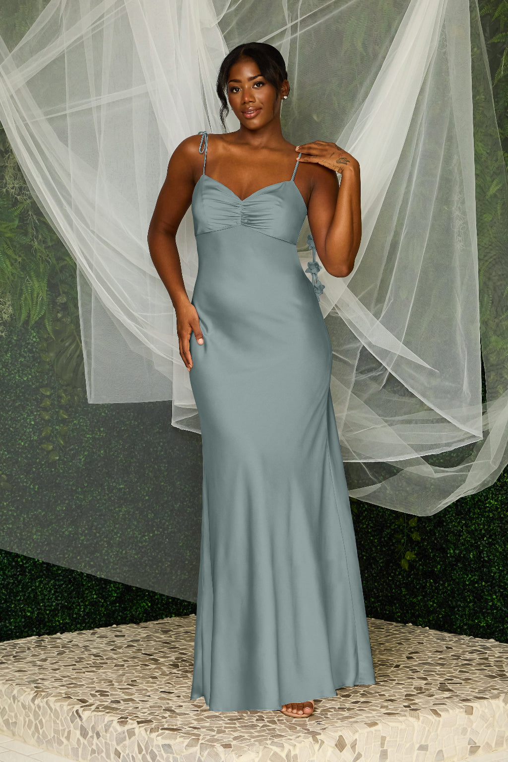 Muted Satin Whisper Blue