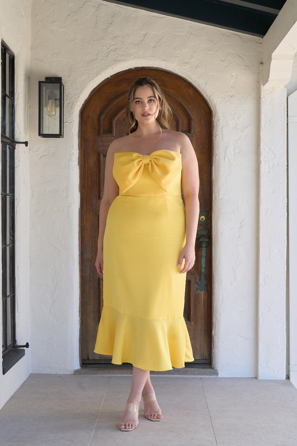 Kieran Dress Satin Buttercup
