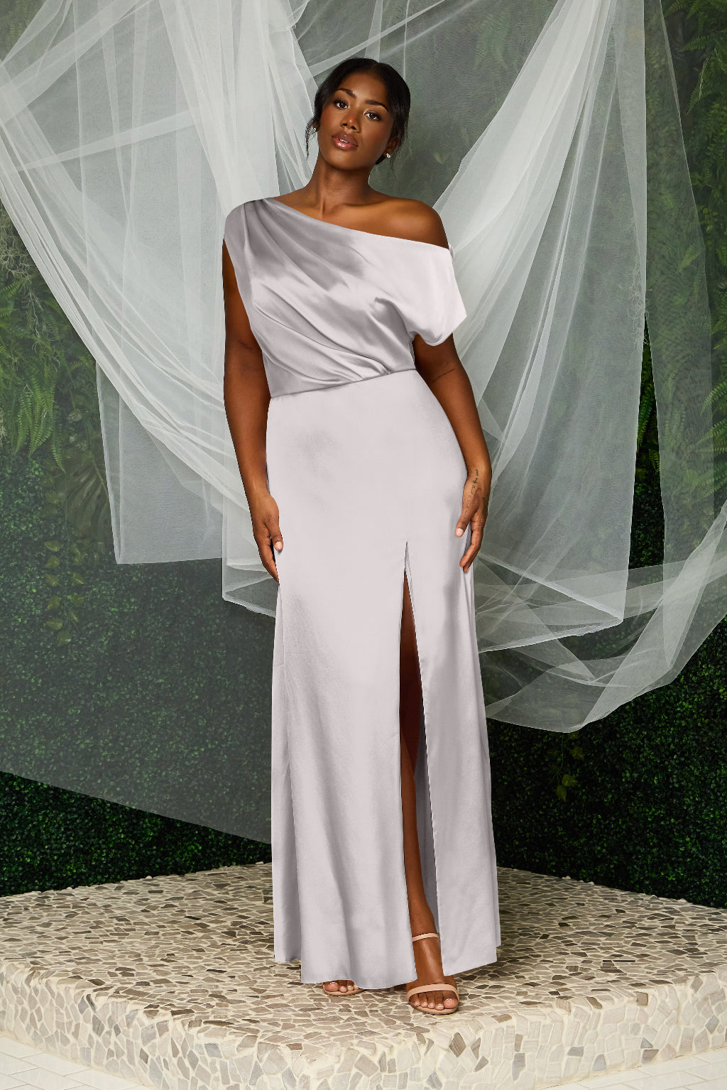 Muted Satin Misty Blue