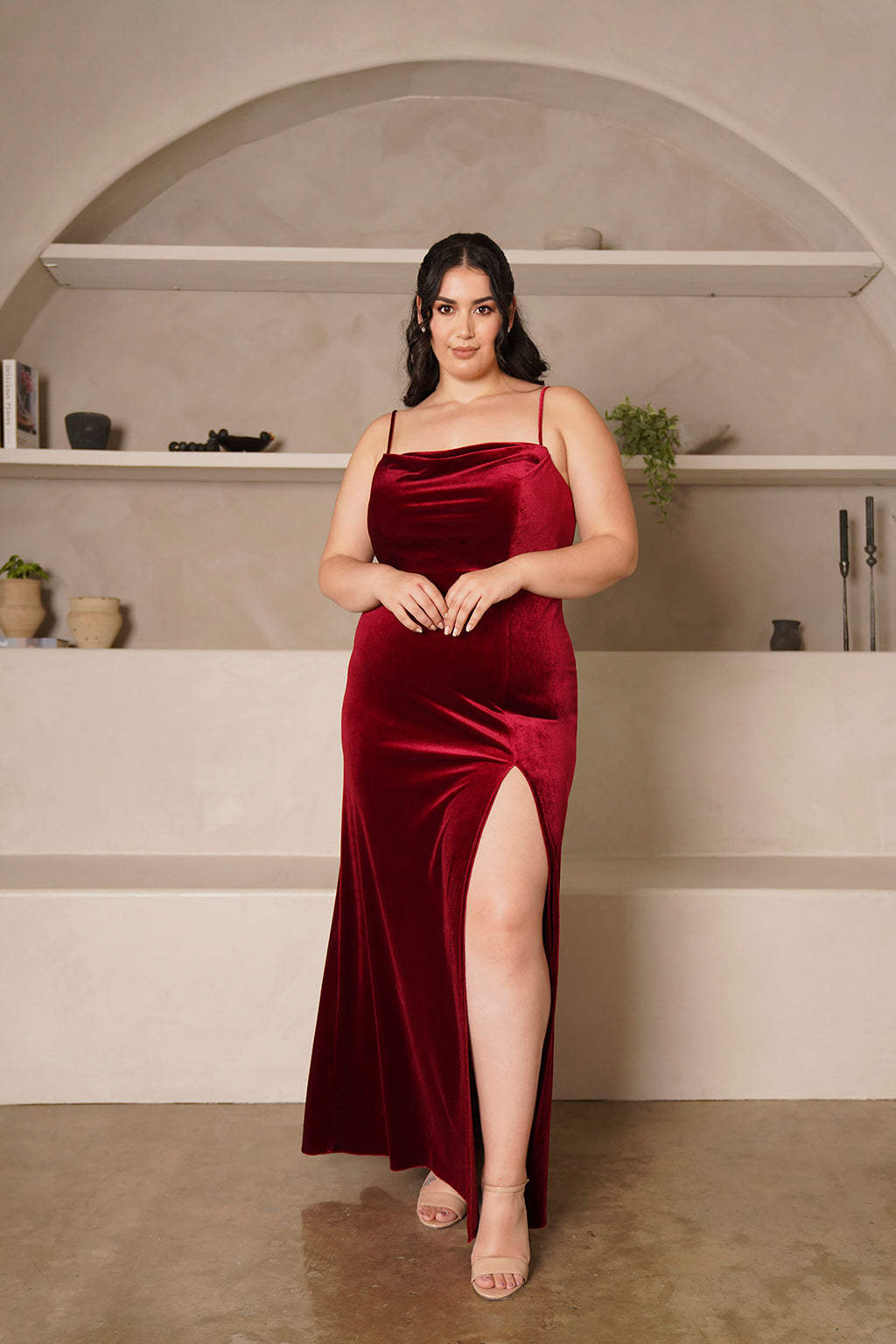 Hayes Dress Velvet Berry