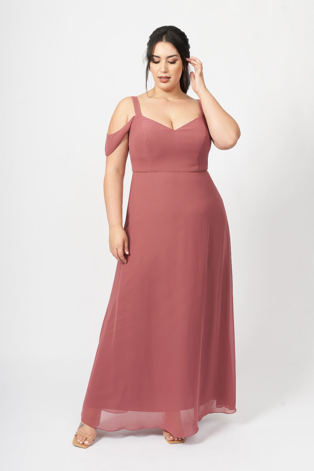 formal dress size 22 Open-Back Pleated Pink Floral Casual Summer Maxi Dress Blush Pink Floral / Large