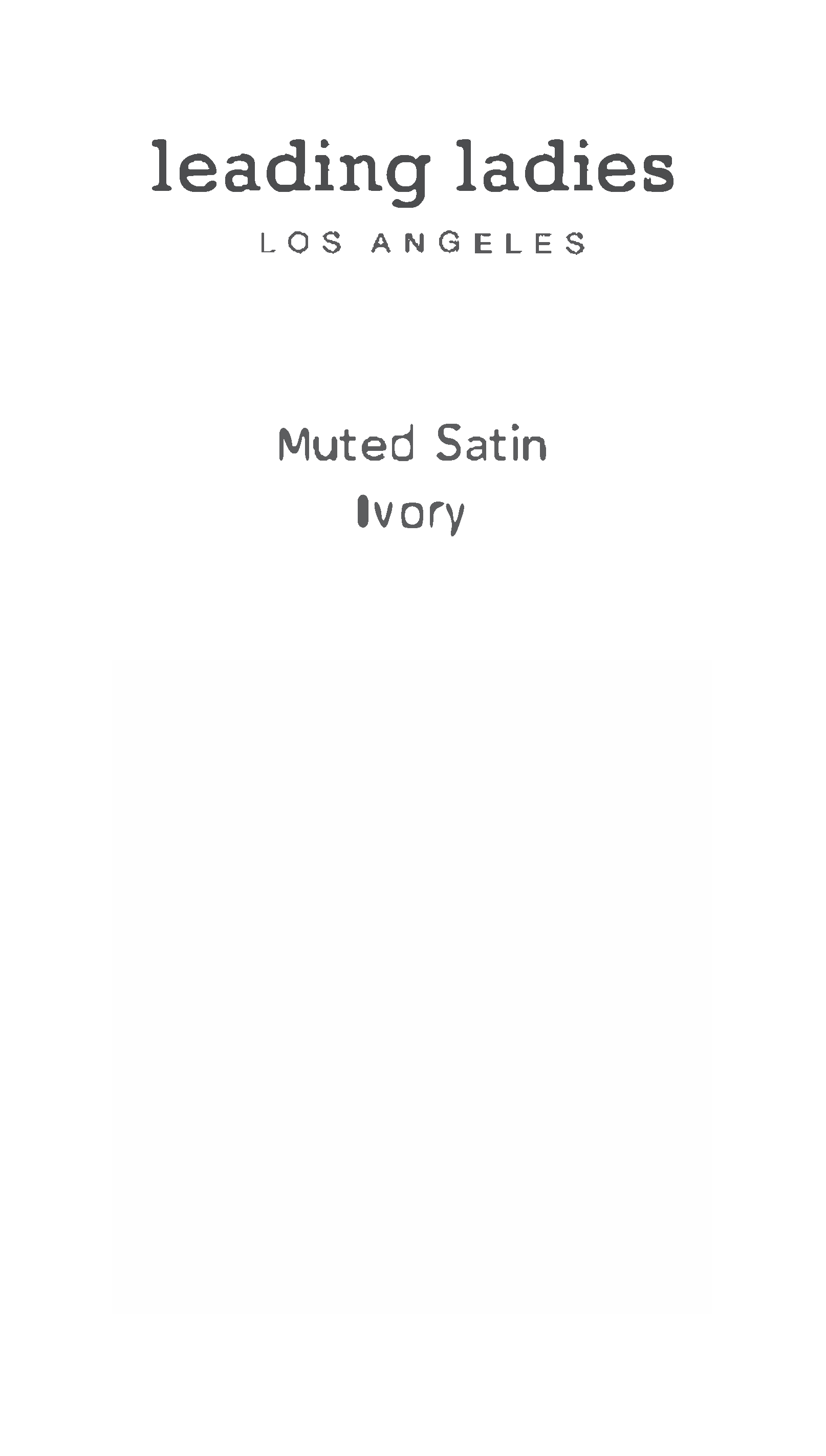 Swatch - Muted Satin in Ivory