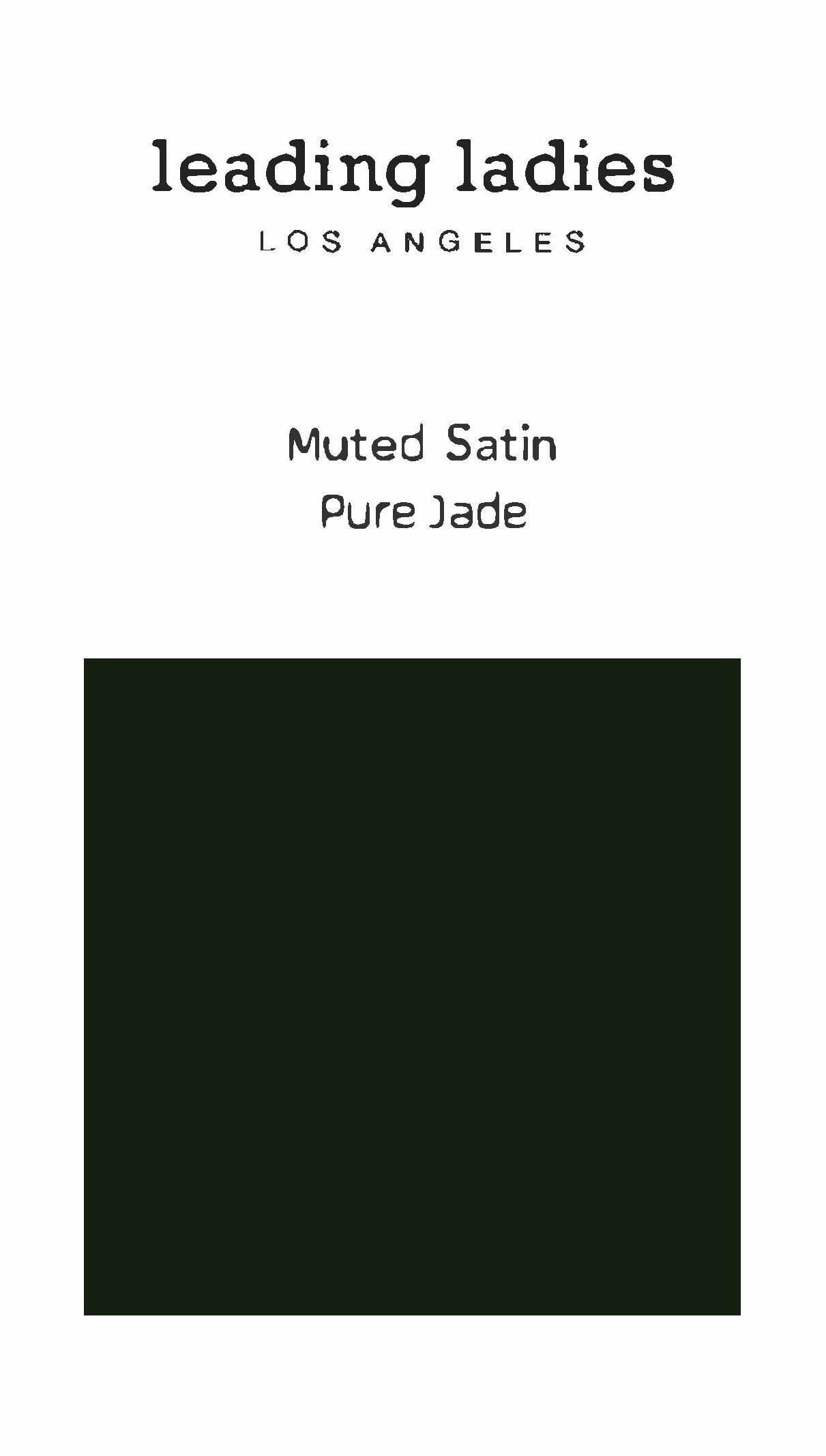 Swatch - Muted Satin in Pure Jade