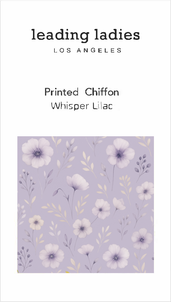 Swatch - Printed Chiffon in Whisper Lilac