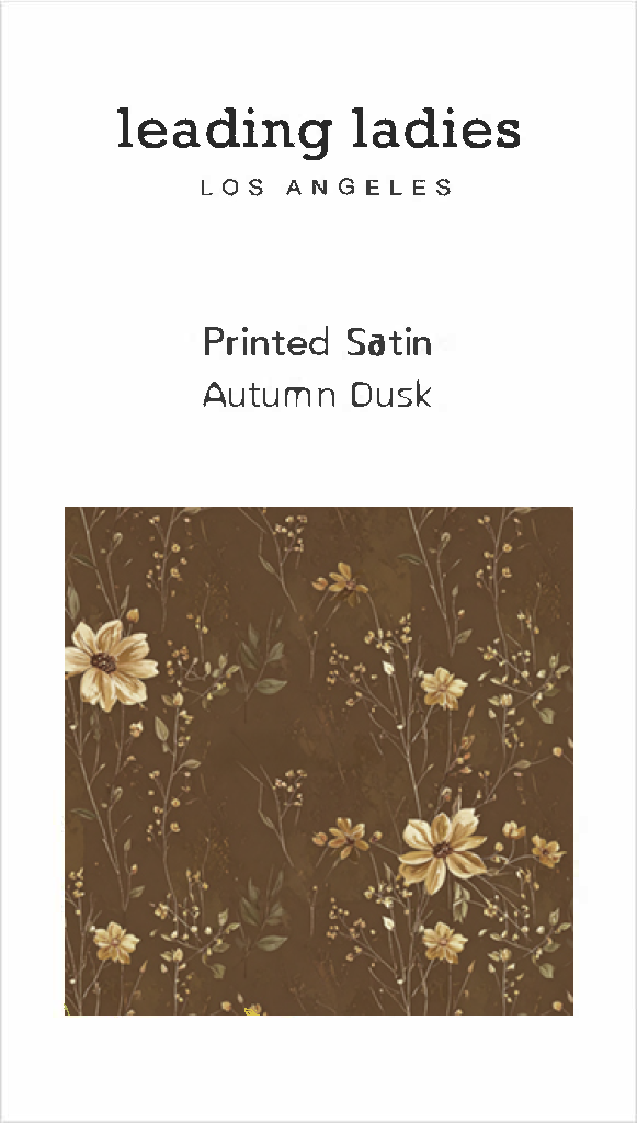 Swatch - Printed Satin in Autumn Dusk