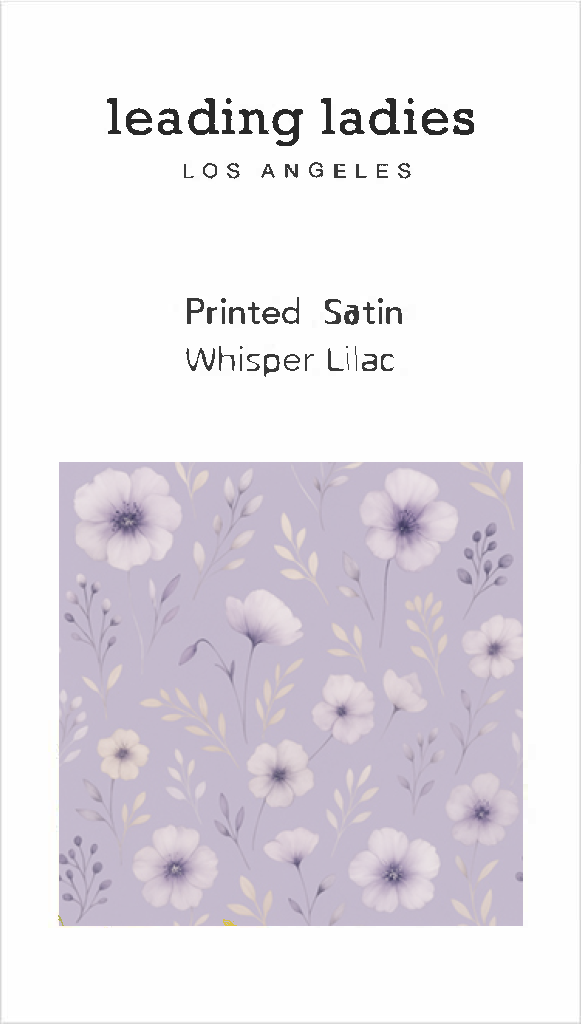 Swatch - Printed Satin in Whisper Lilac