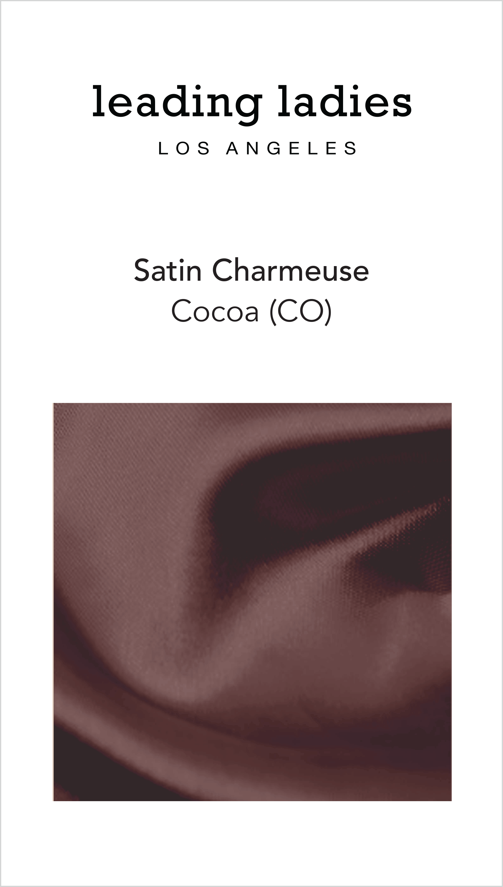 Swatch - Satin in Cocoa