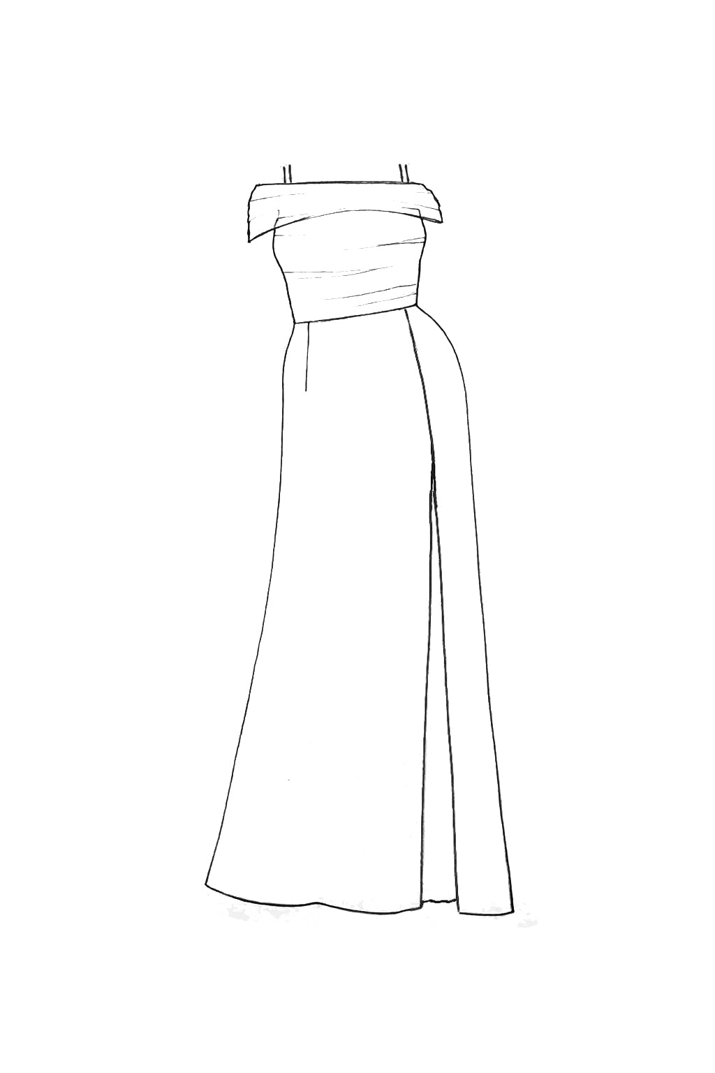 Add Side Slit - Add Spaghetti Straps