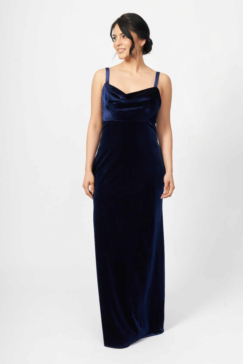 Bridget Dress Velvet Navy