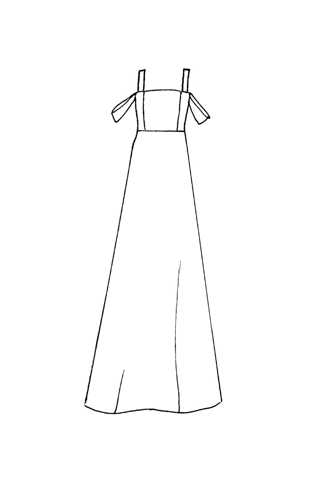 Wide Straps - Floor Length