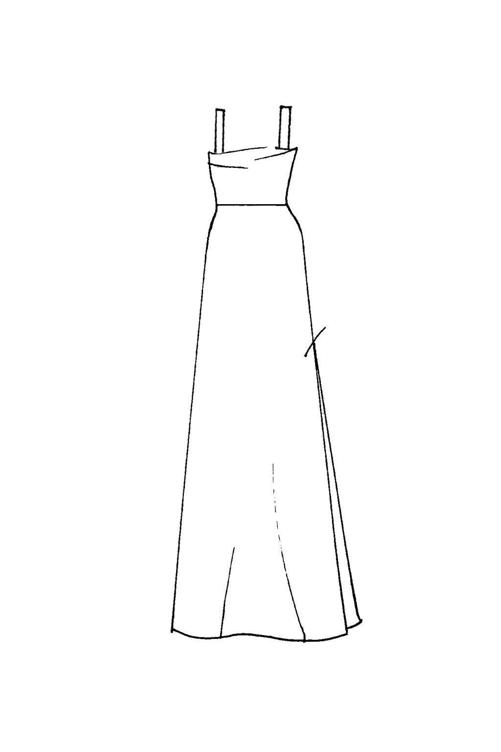 Wide Straps - Floor Length