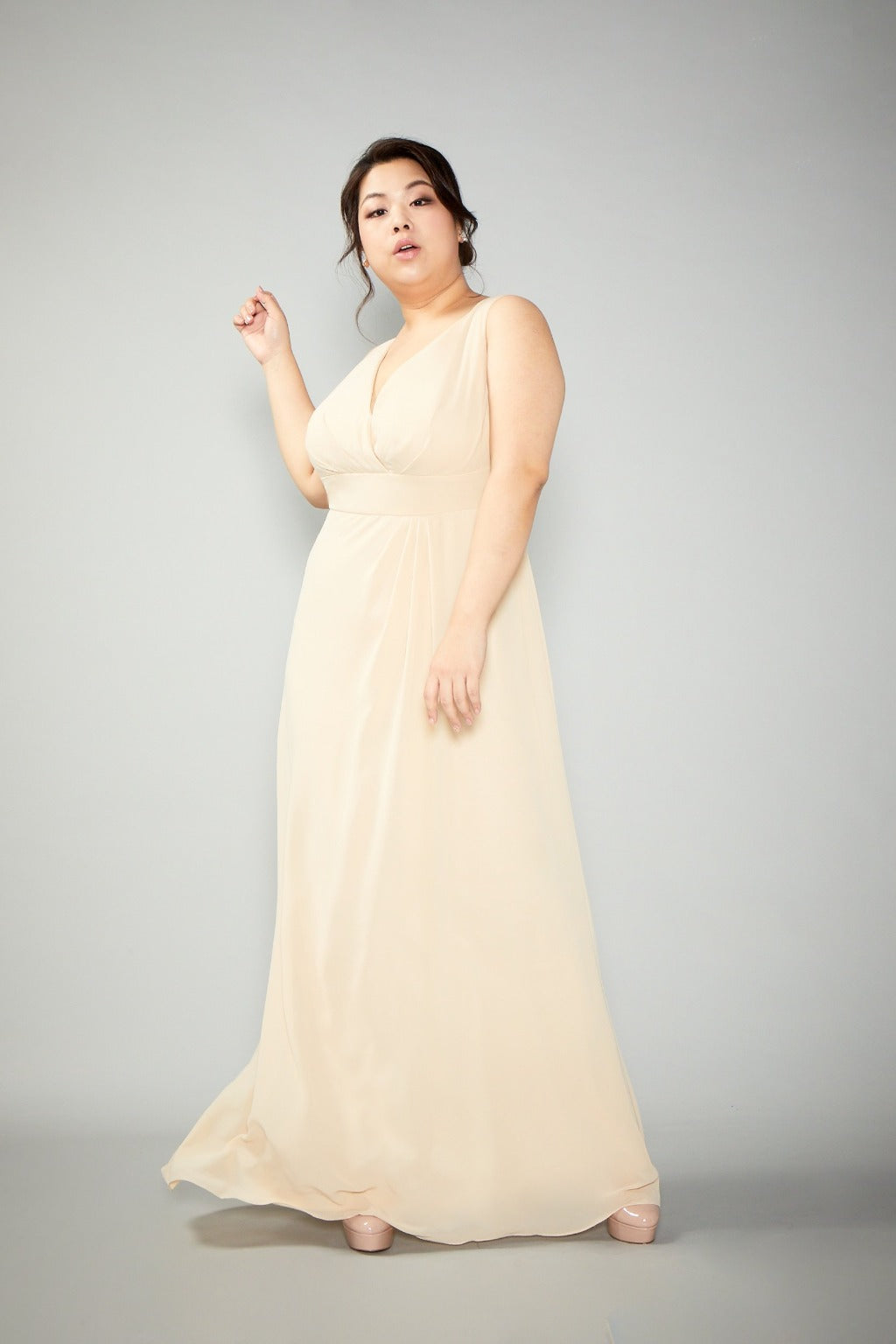 almond bridesmaid dresses Jasmine Bridal Dress Women Large Almond Charlotte Chiffon Bridesmaid Sweetheart