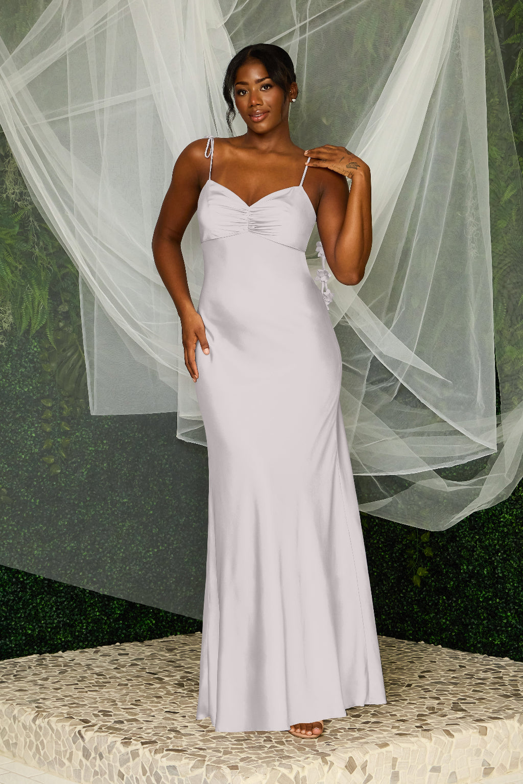 Muted Satin Misty Blue