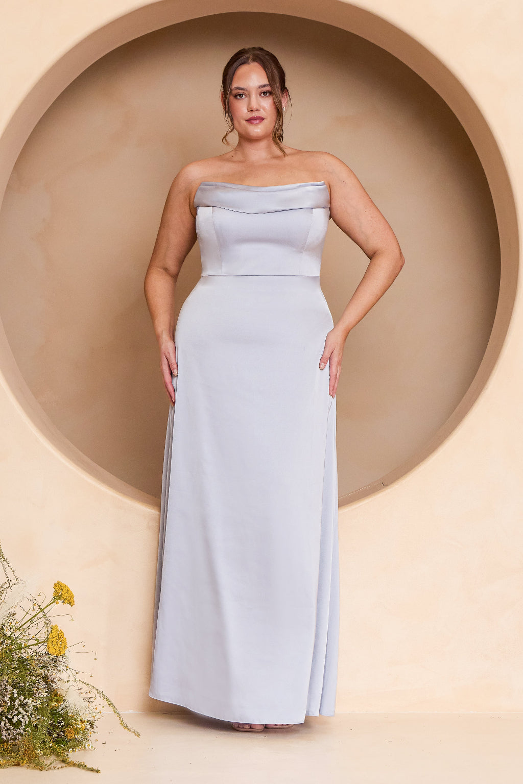Muted Satin Misty Blue