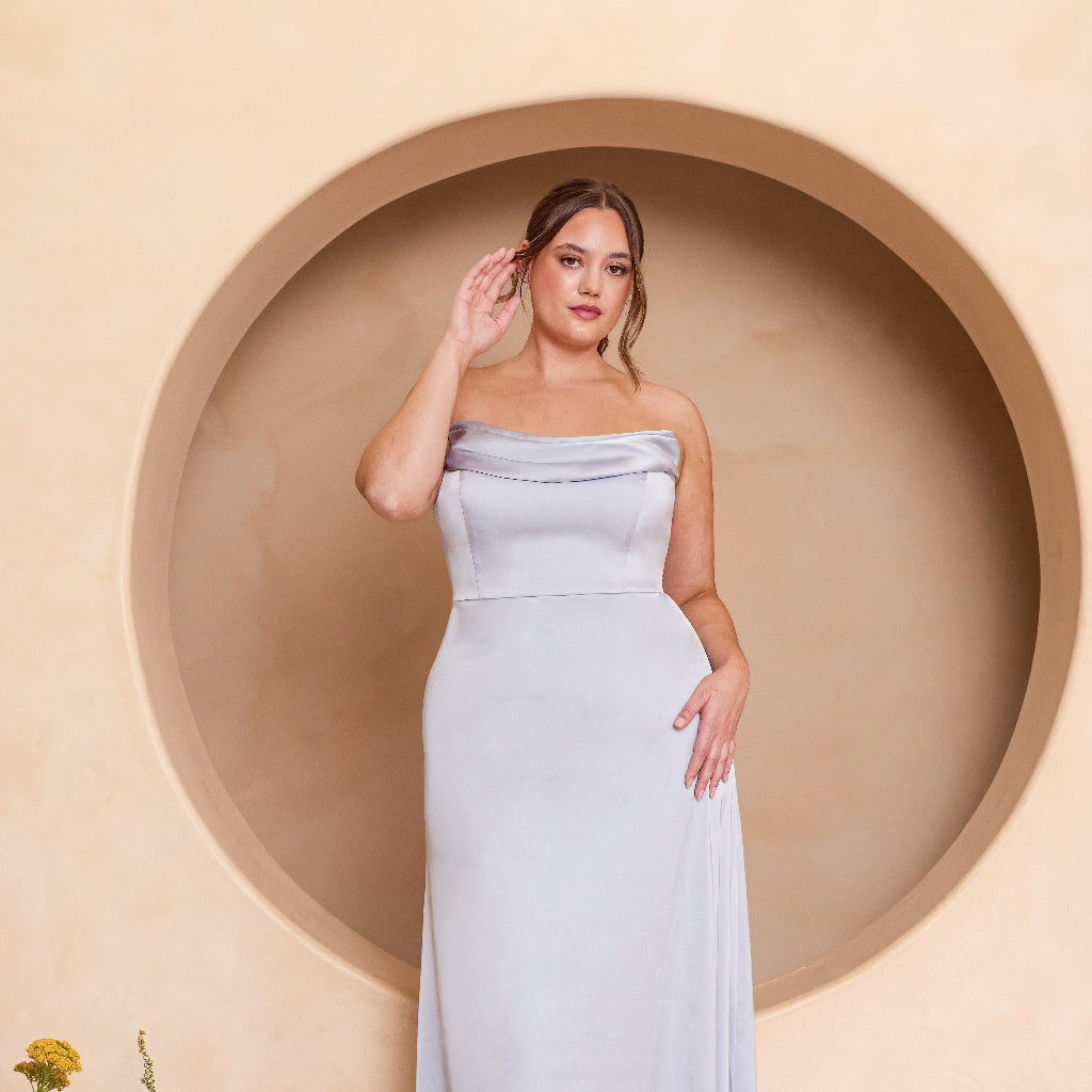 Muted Satin Misty Blue