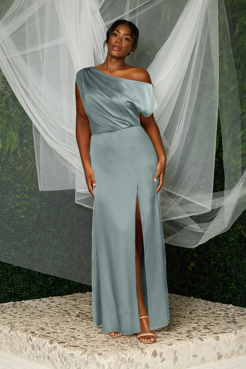 Muted Satin Whisper Blue