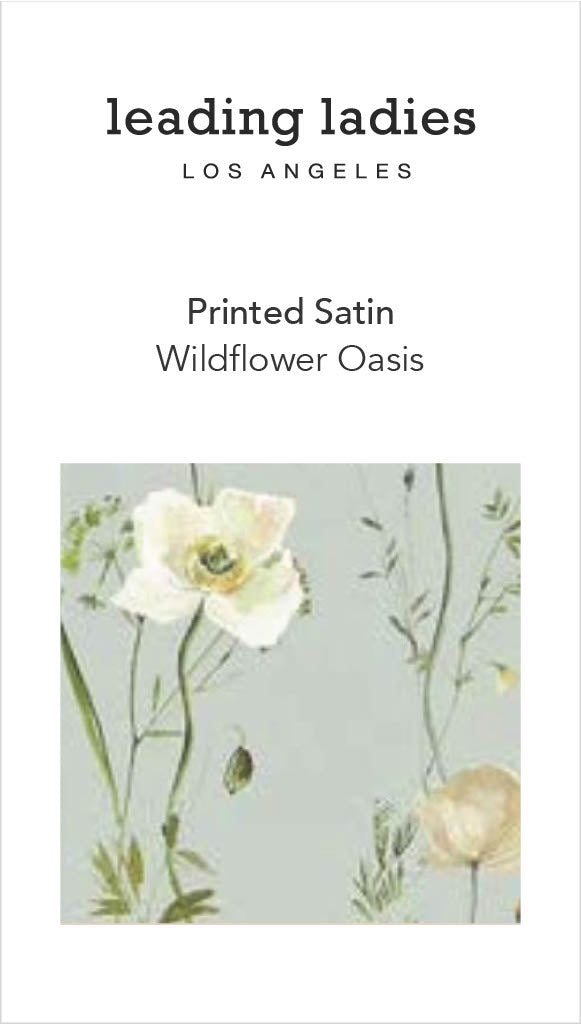 NEW! Printed Satin in Wildflower Oasis