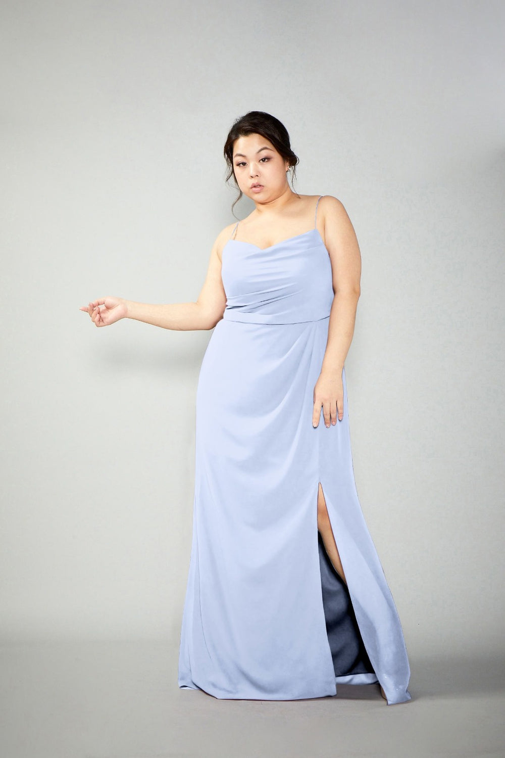 Blaire Dress with Gathered Waist in Aloe Colour main image 1