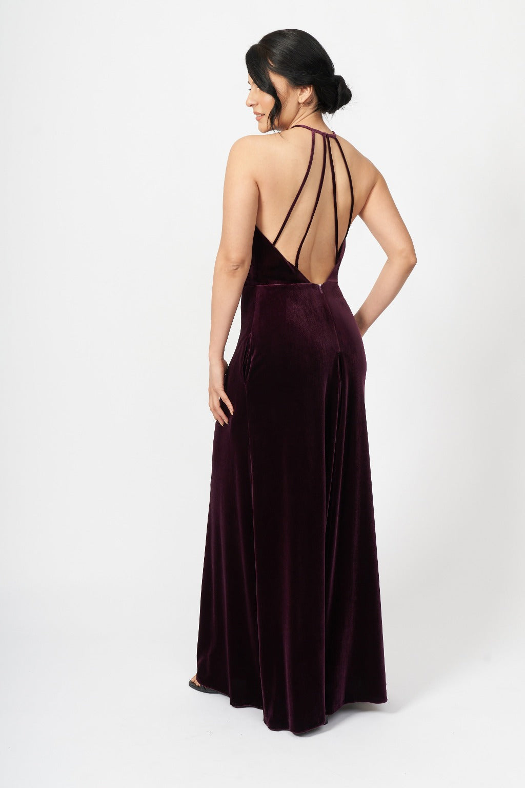 Velvet strappy outlet dress