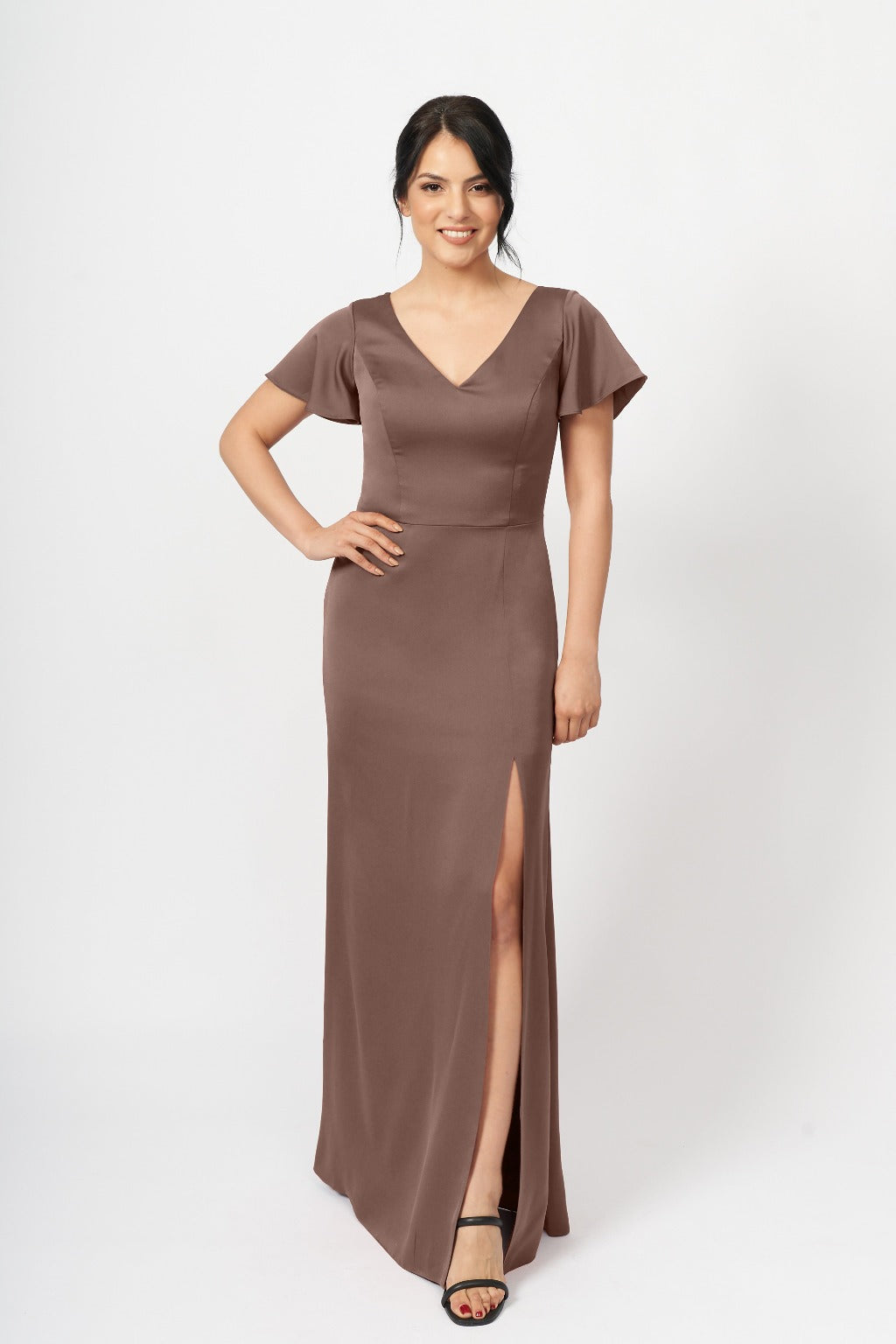 Quiz Women's Metallic One-Sleeve Evening Dress | Hawthorn Mall